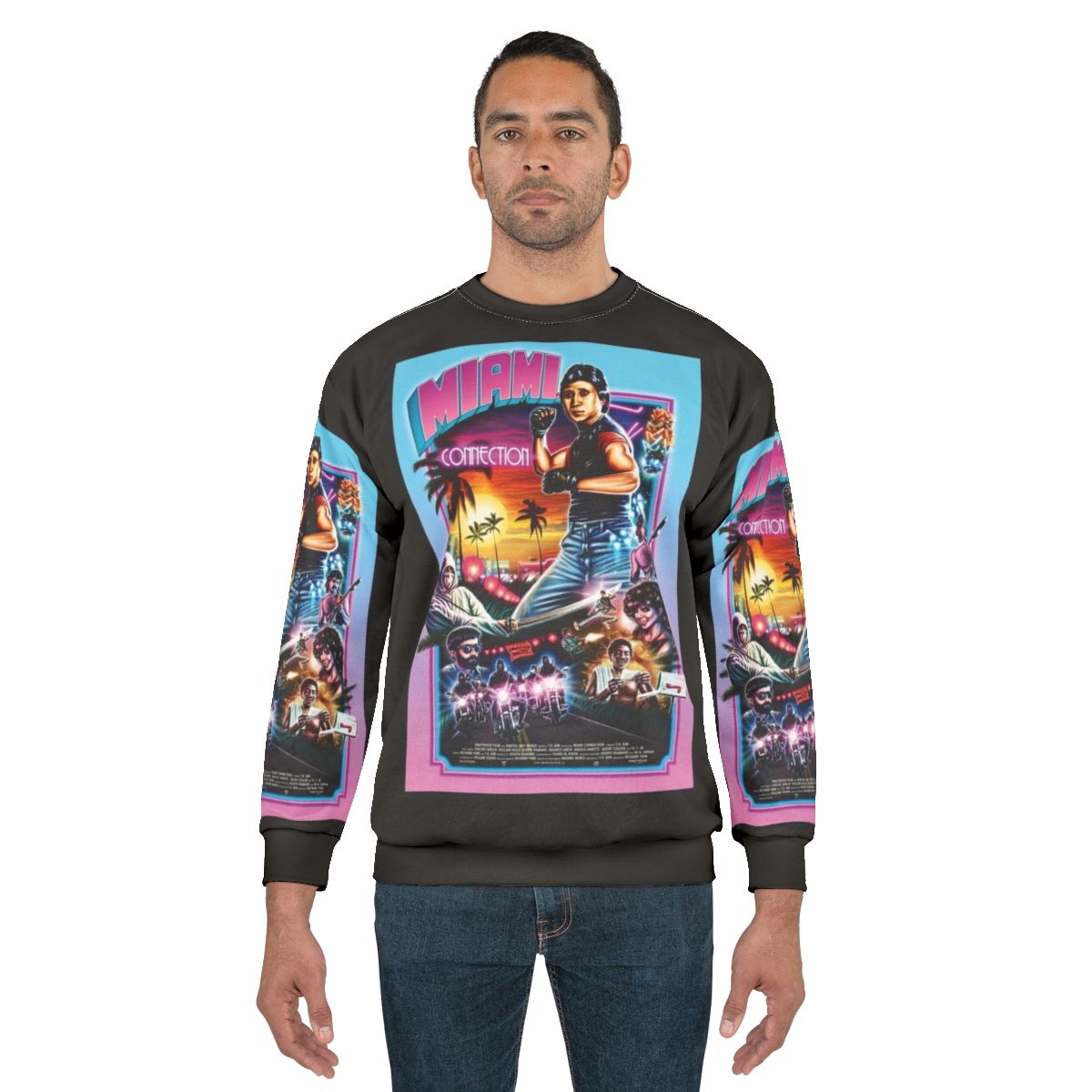 Miami Connection Sweatshirt with Martial Arts and Ninja Designs