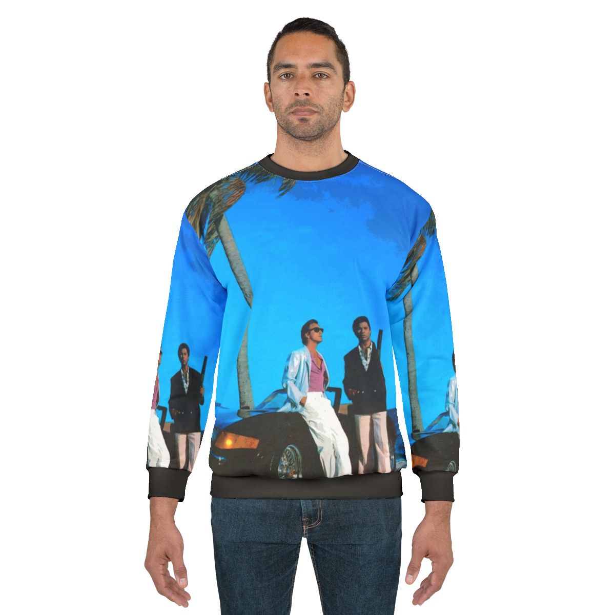 Miami Vice Crockett and Tubbs Retro Illustration Sweatshirt