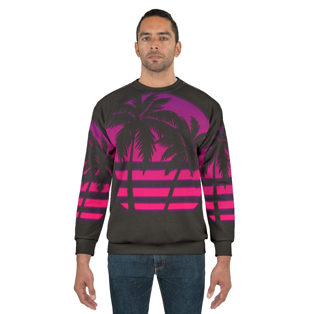 Retro miami wave synthwave aesthetic sweatshirt