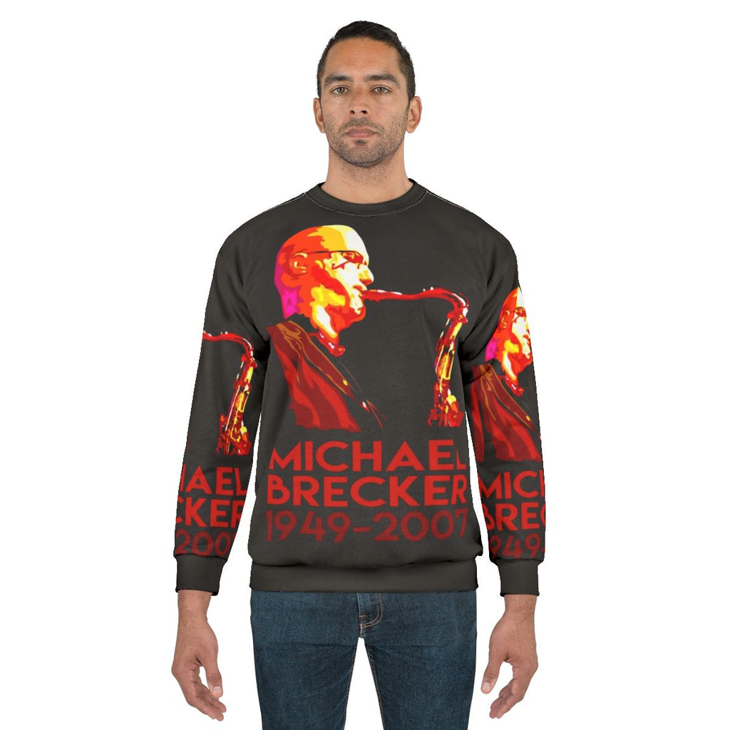 Michael Brecker saxophonist jazz musician illustration sweatshirt