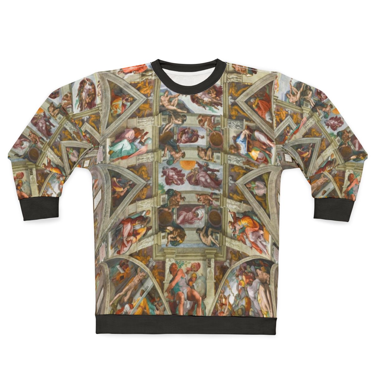Michelangelo's Sistine Chapel painting on a sweatshirt