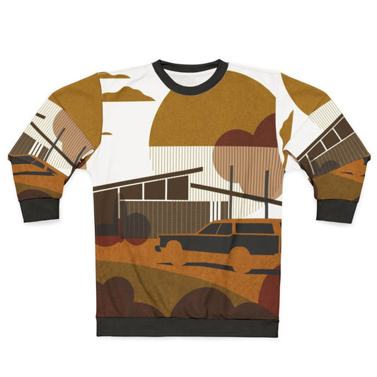 Mid-Century Architecture and Vintage Cars Sweatshirt