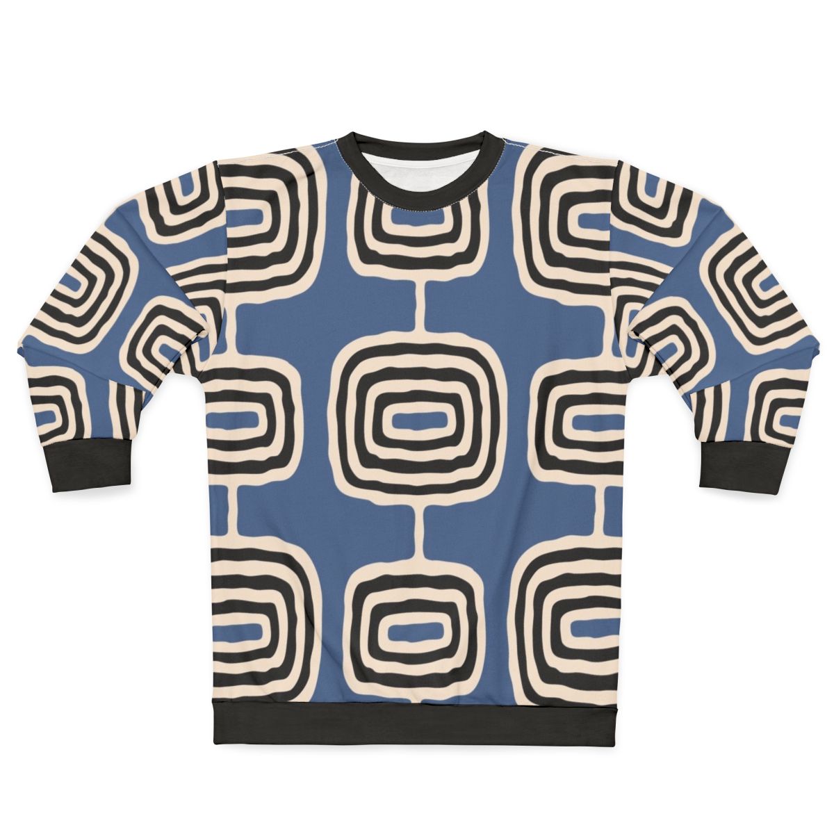 Mid Century Modern Atomic Rings Pattern Sweatshirt