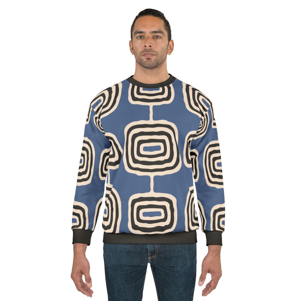 Mid Century Modern Atomic Rings Pattern Sweatshirt