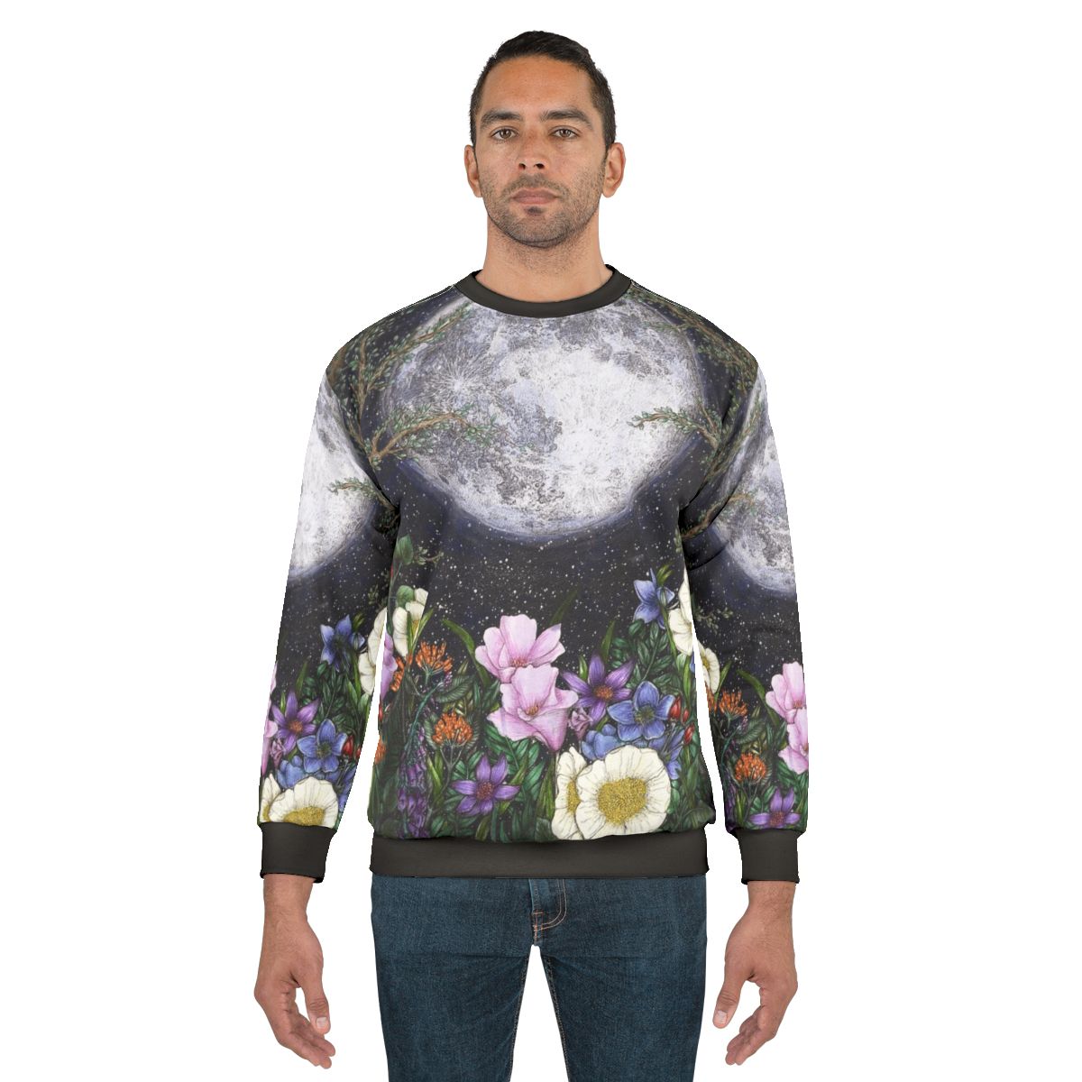 Midnight In The Garden II Floral Nature Sweatshirt