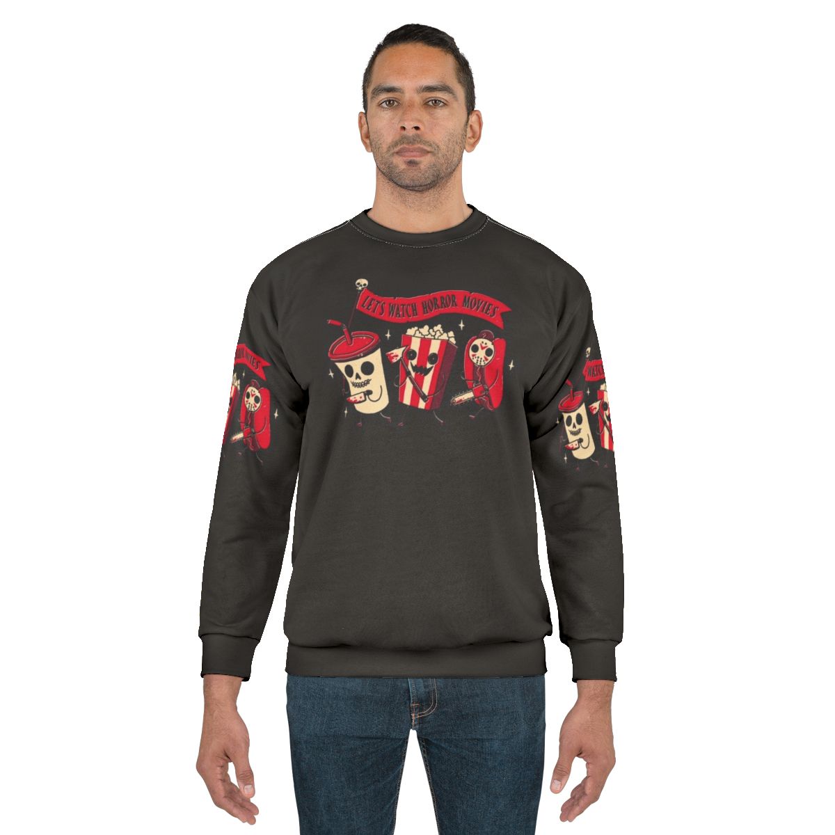 Spooky movie night vintage style sweatshirt