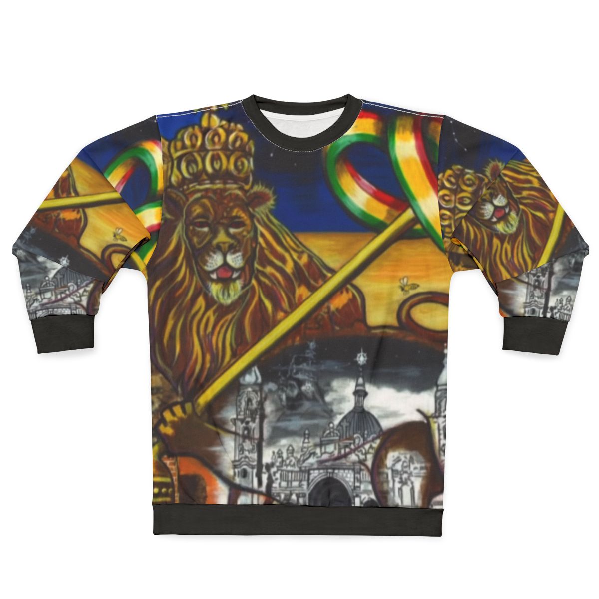Midnite Zion Lion Polygon Rastafarian Sweatshirt