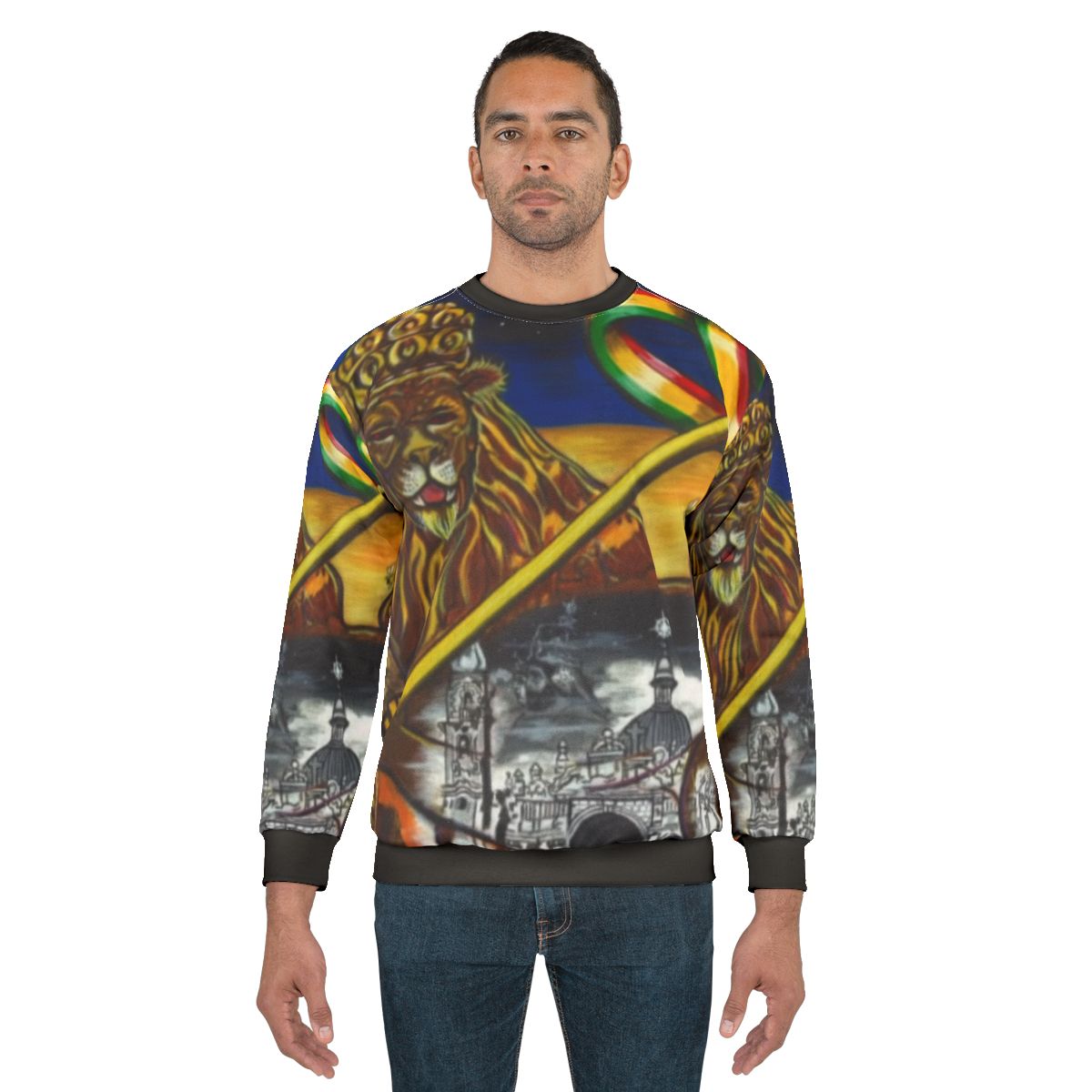 Midnite Zion Lion Polygon Rastafarian Sweatshirt