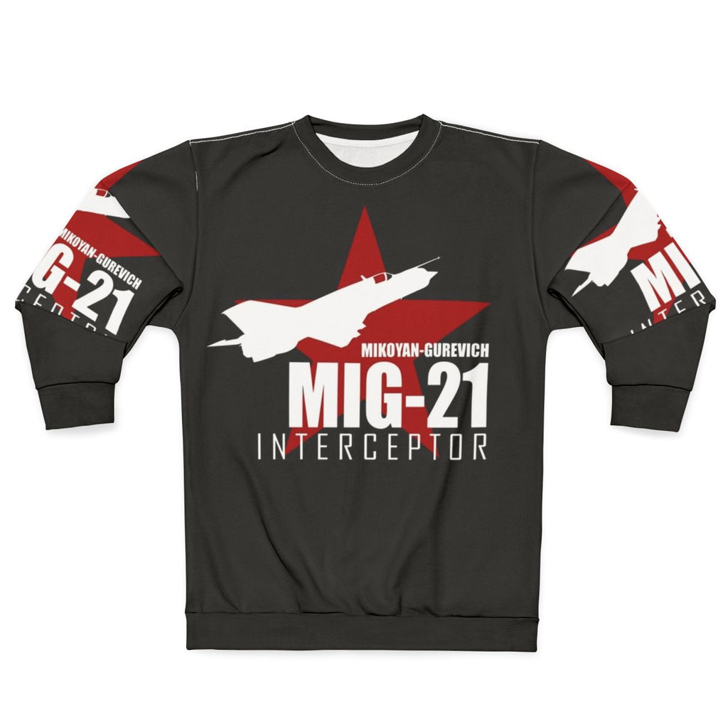 Mig 21 Sweatshirt - Russian Air Force Fighter Jet Apparel