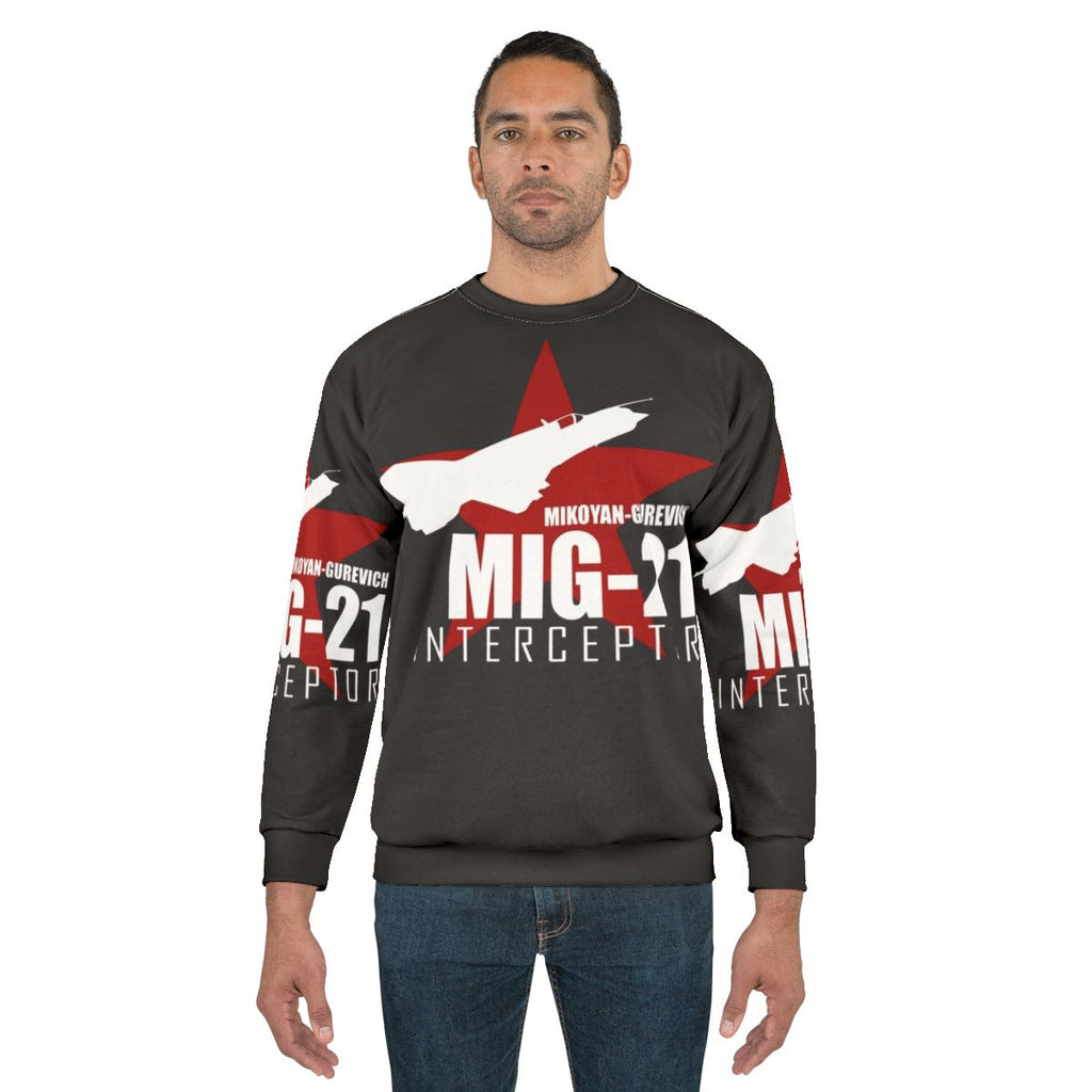 Mig 21 Sweatshirt - Russian Air Force Fighter Jet Apparel