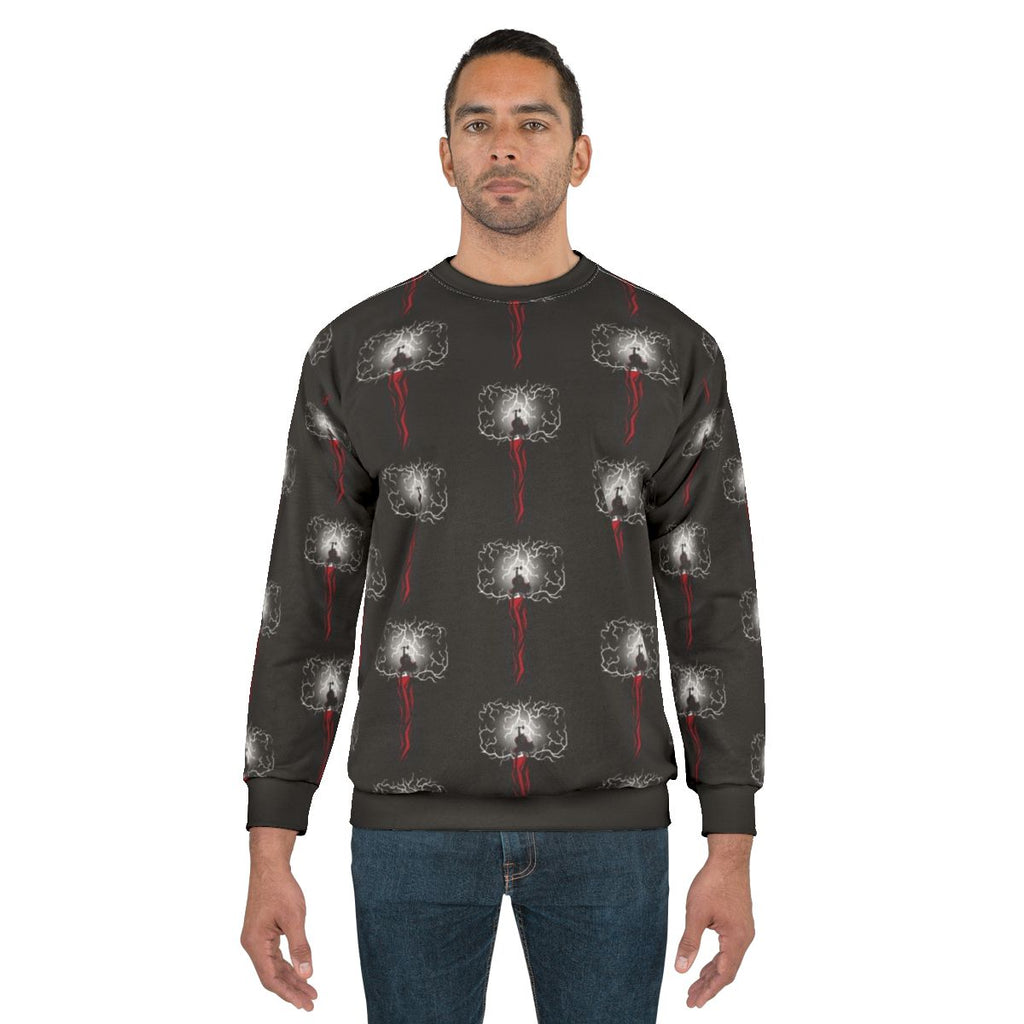 Thor's Mighty Hammer Mjolnir on a Sweatshirt