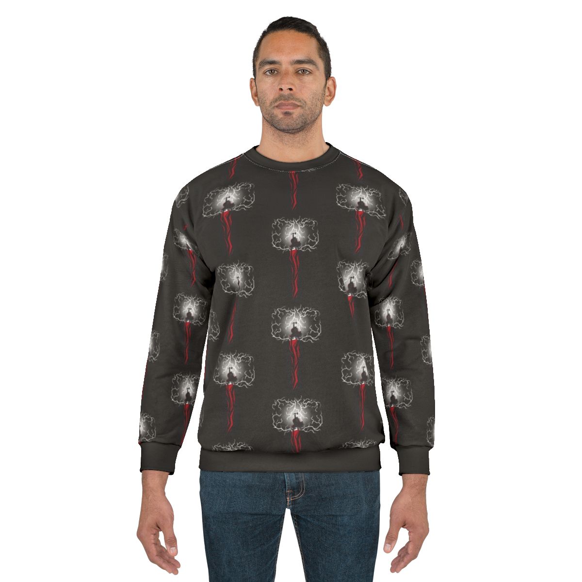 Thor's Mighty Hammer Mjolnir on a Sweatshirt