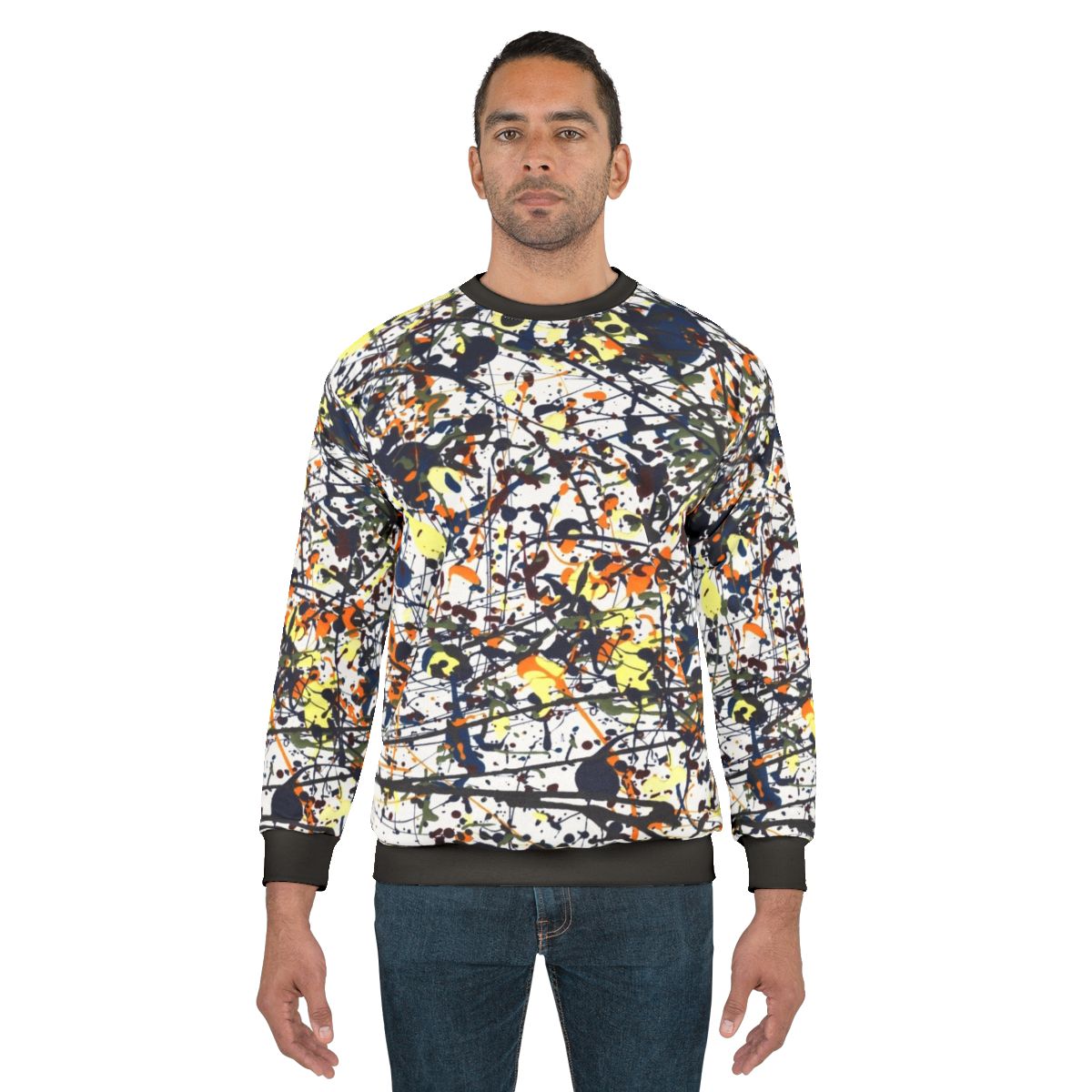Mijumi Pollock Inspired Abstract Art Sweatshirt