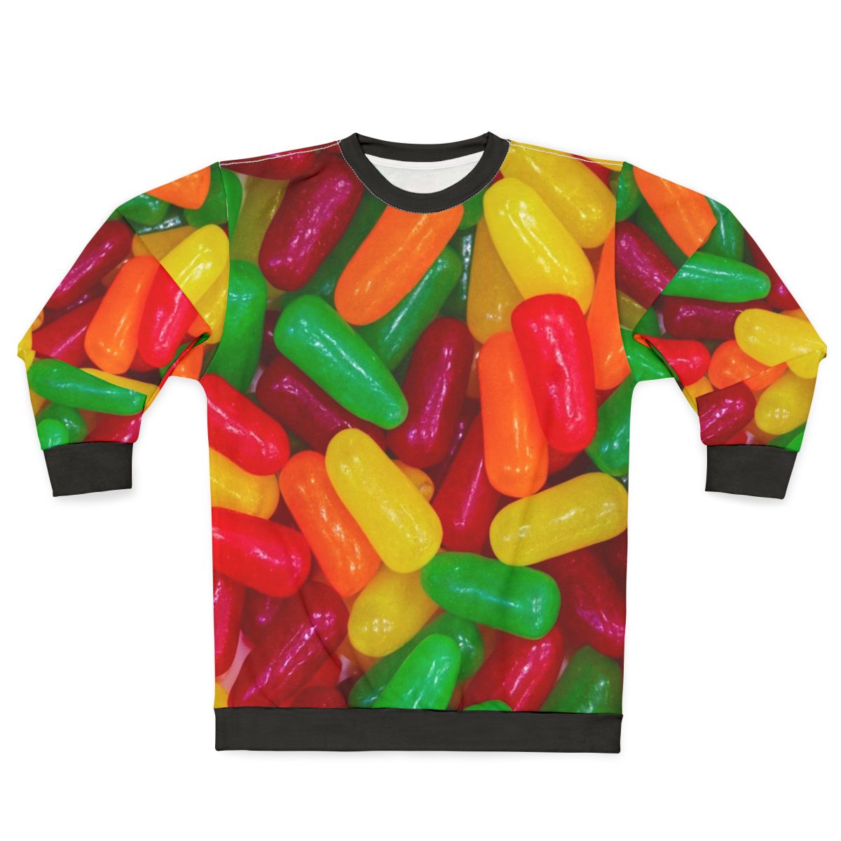 Colorful Mike and Ike Sweatshirt with Candy-Inspired Design