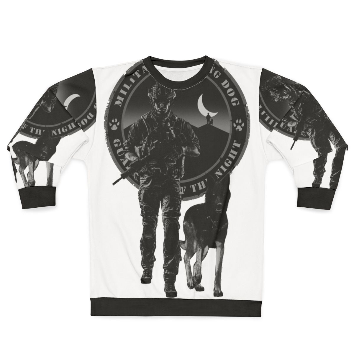 Military working dog sweatshirt with German shepherd and Belgian Malinois