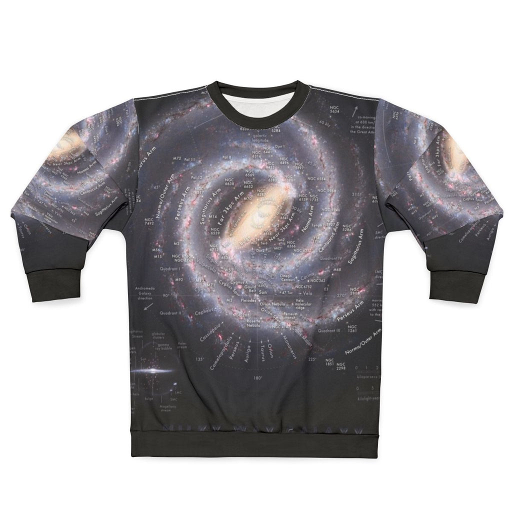 Milky Way Galaxy Map HD Sweatshirt