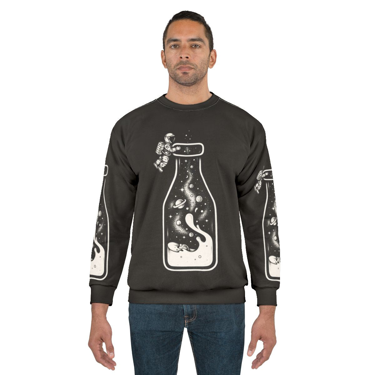 Milky Way galaxy sweatshirt with stars