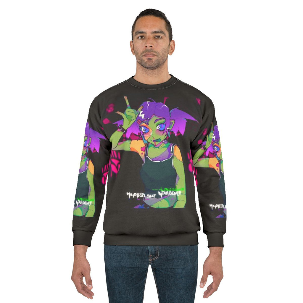 Mindless Self Indulgence Sweatshirt with Anime-Inspired Design