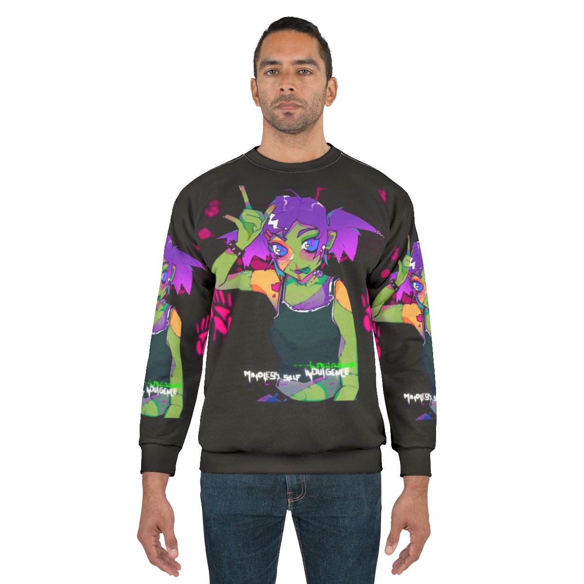 Mindless Self Indulgence Sweatshirt with Anime-Inspired Design