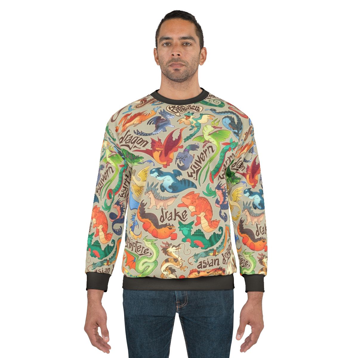 Mini Dragon Compendium Sweatshirt with Cute Cartoon Dragon Design