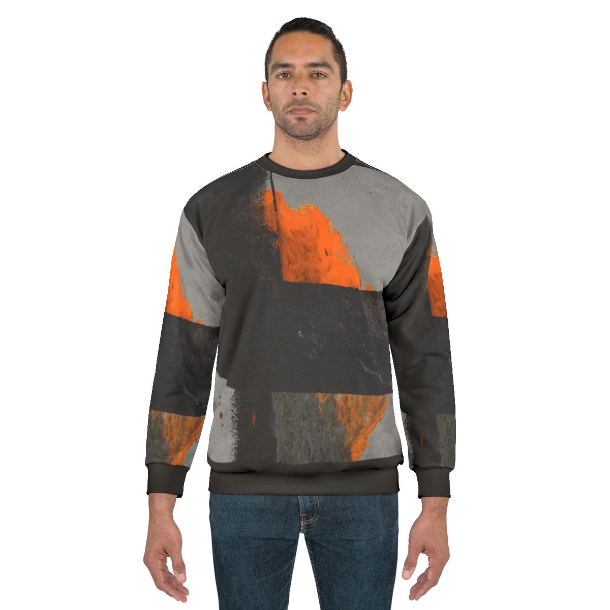 Minimal orange abstract sweatshirt