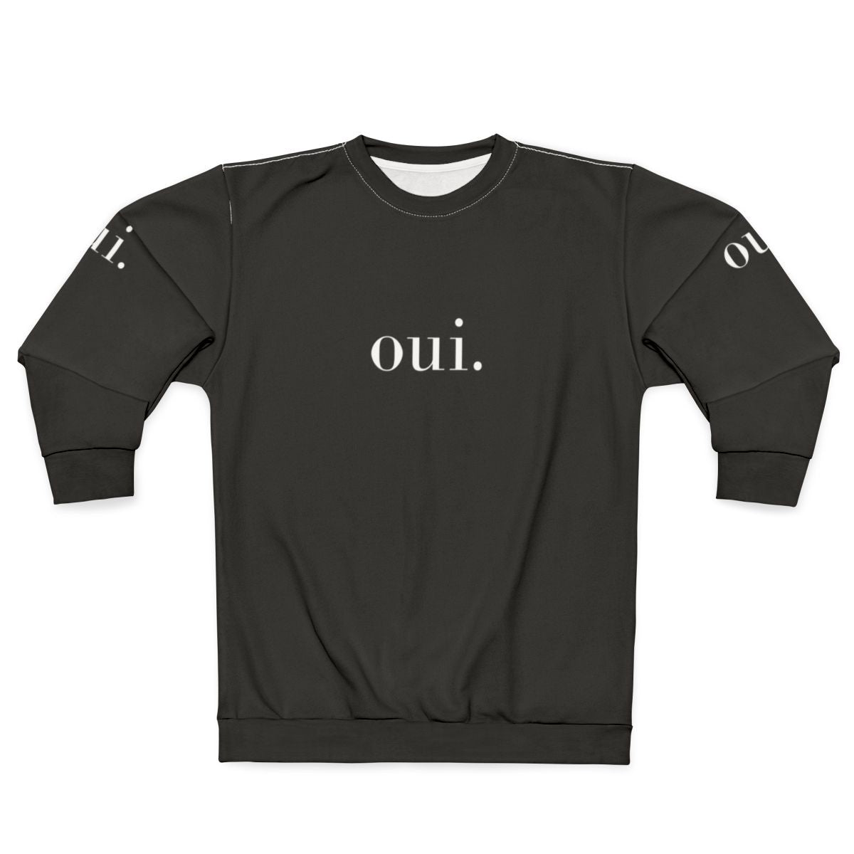 Minimal Oui French White Sweatshirt