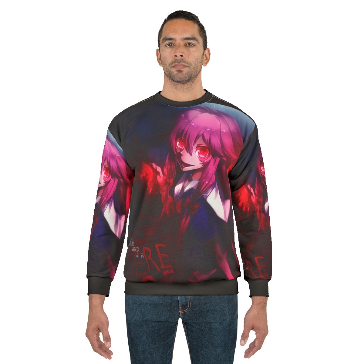Mirai Nikki anime sweatshirt featuring Gasai Yuno