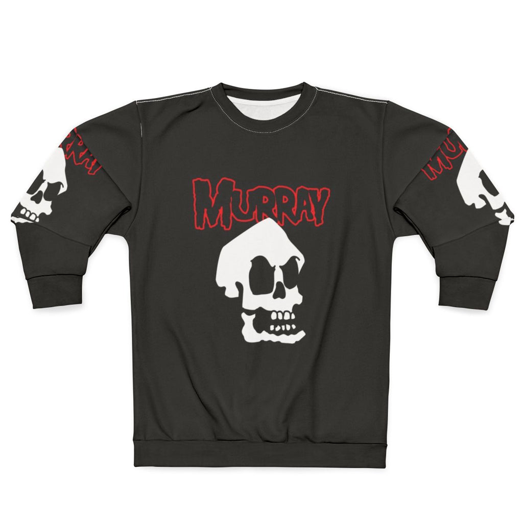 Misfit Murray retro gaming sweatshirt featuring pixel art of Guybrush Threepwood from Monkey Island