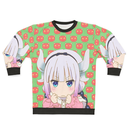 Angry Kanna from Miss Kobayashi's Dragon Maid anime on a sweatshirt