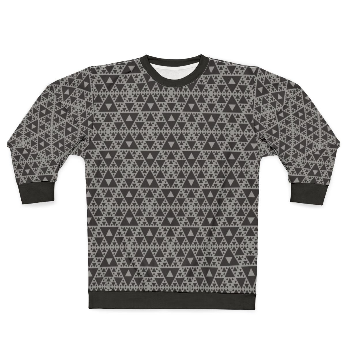 Motion capture inspired sweatshirt with triangle pattern design