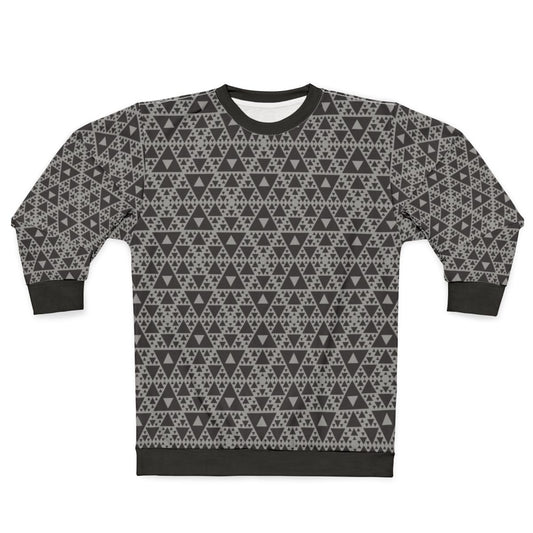 Motion capture inspired sweatshirt with triangle pattern design