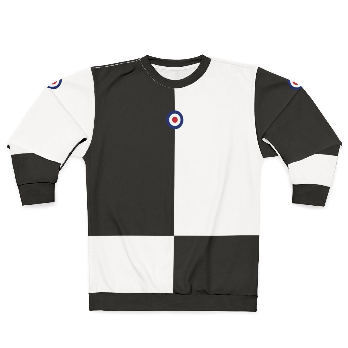 Mod Inspired Black & White Sweatshirt with Iconic Mod Logo