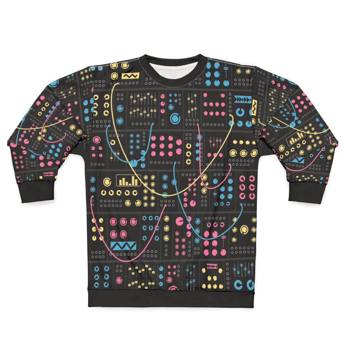 Modular synthesizer sweatshirt for electronic music producers