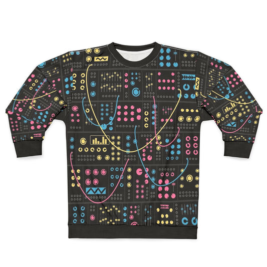 Modular synthesizer sweatshirt for electronic music producers