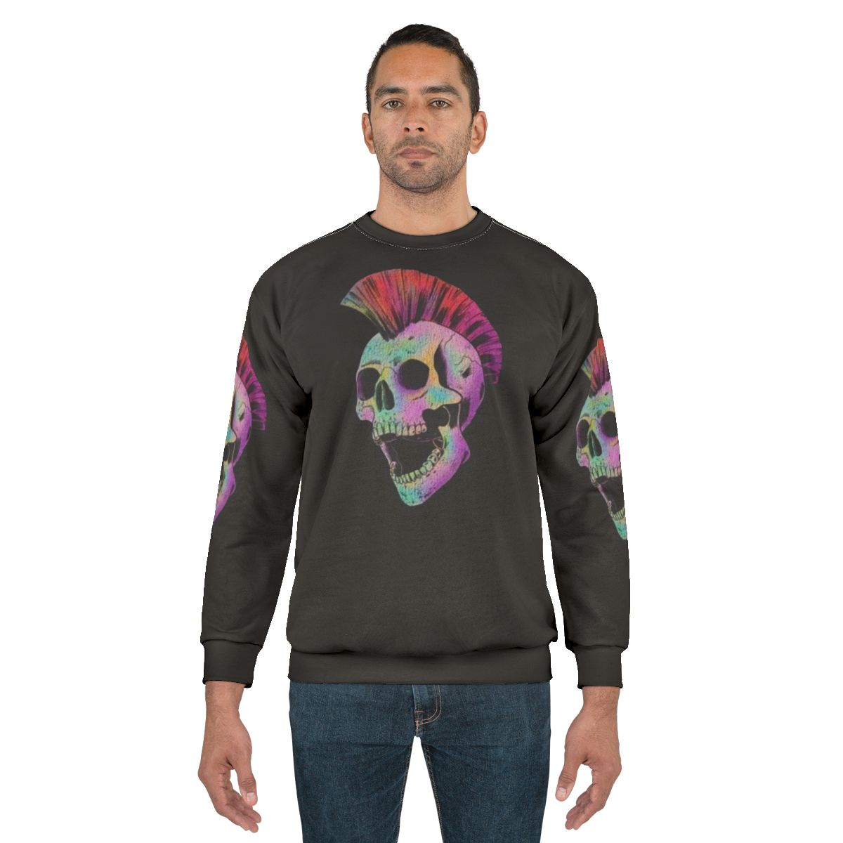 Mohawk Skull Sweatshirt
