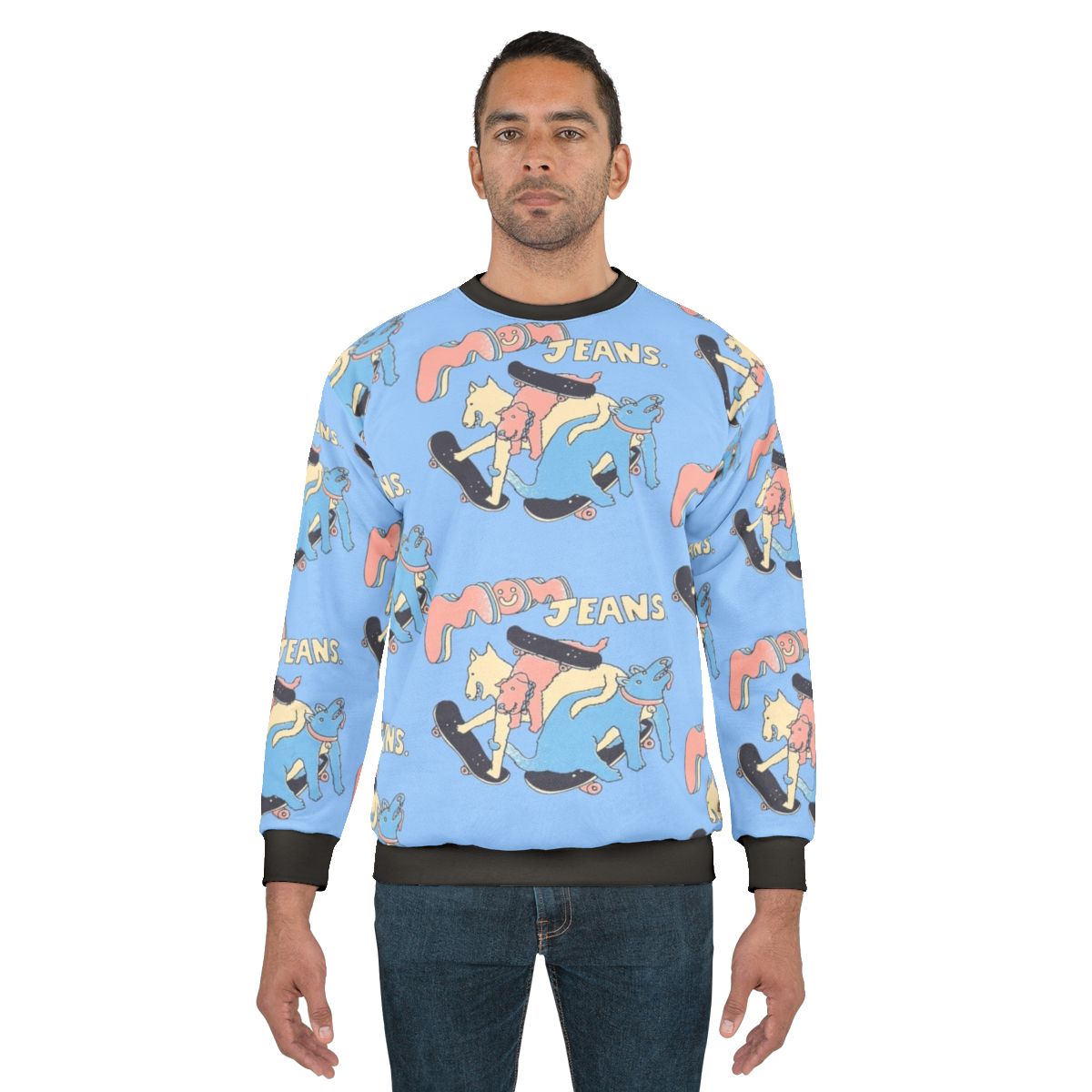 Indie band mom jeans puppy love sweatshirt