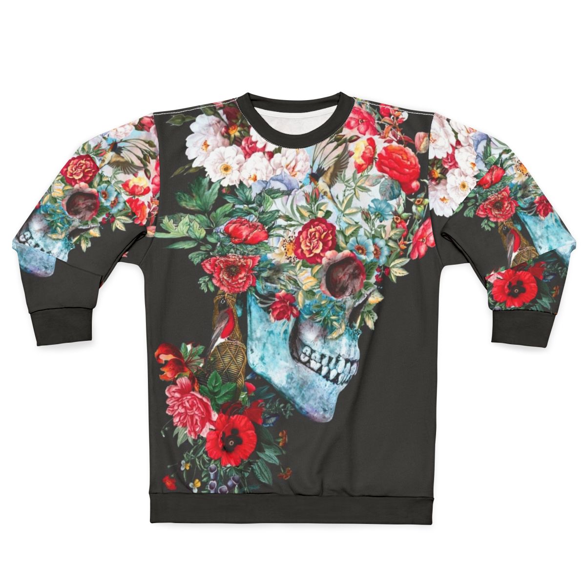 Momento Mori surreal floral design sweatshirt
