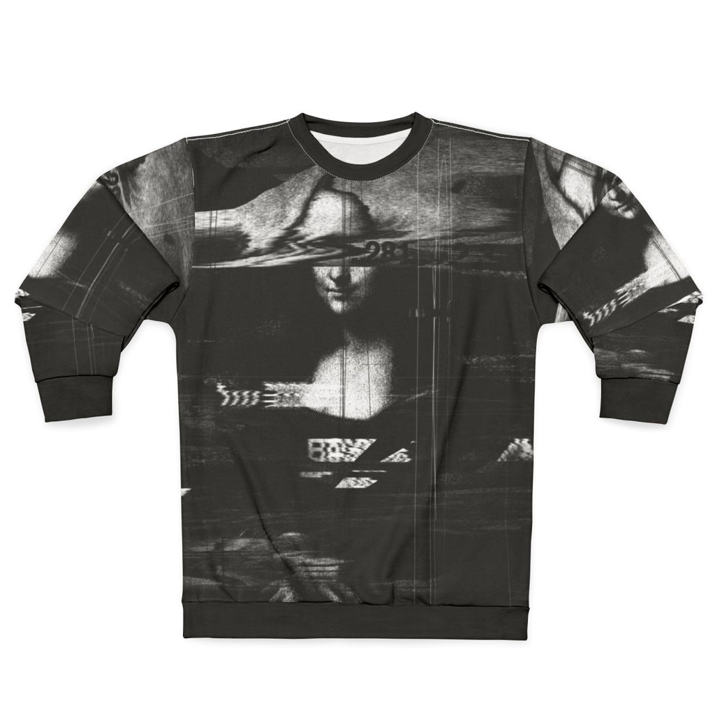 Mona Lisa Glitch Art Sweatshirt