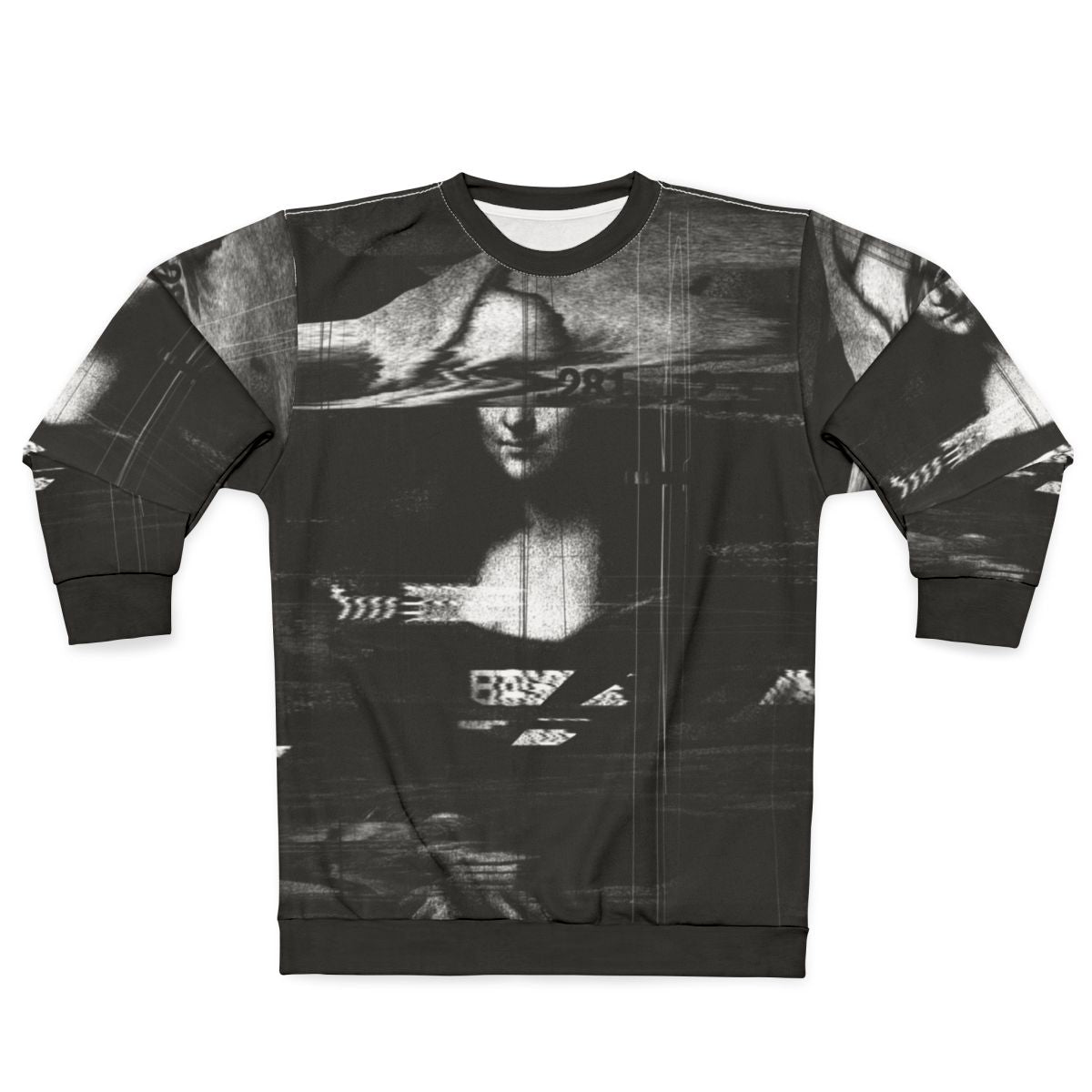 Mona Lisa Glitch Art Sweatshirt