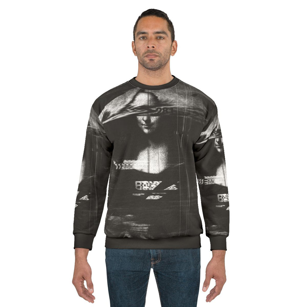 Mona Lisa Glitch Art Sweatshirt