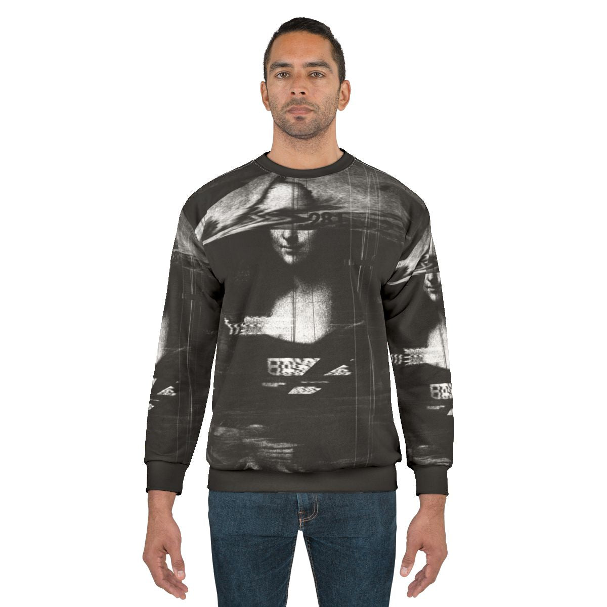 Mona Lisa Glitch Art Sweatshirt