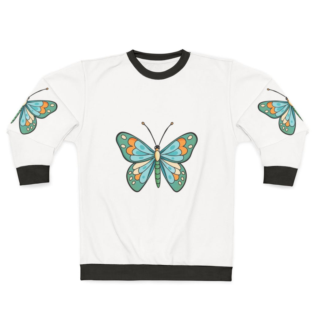 Monarch butterfly printed on a cozy sweatshirt