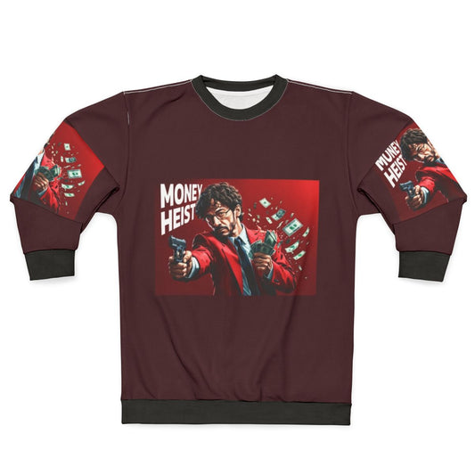 Money Heist Red Suit Sweatshirt featuring TV Show Fan Art