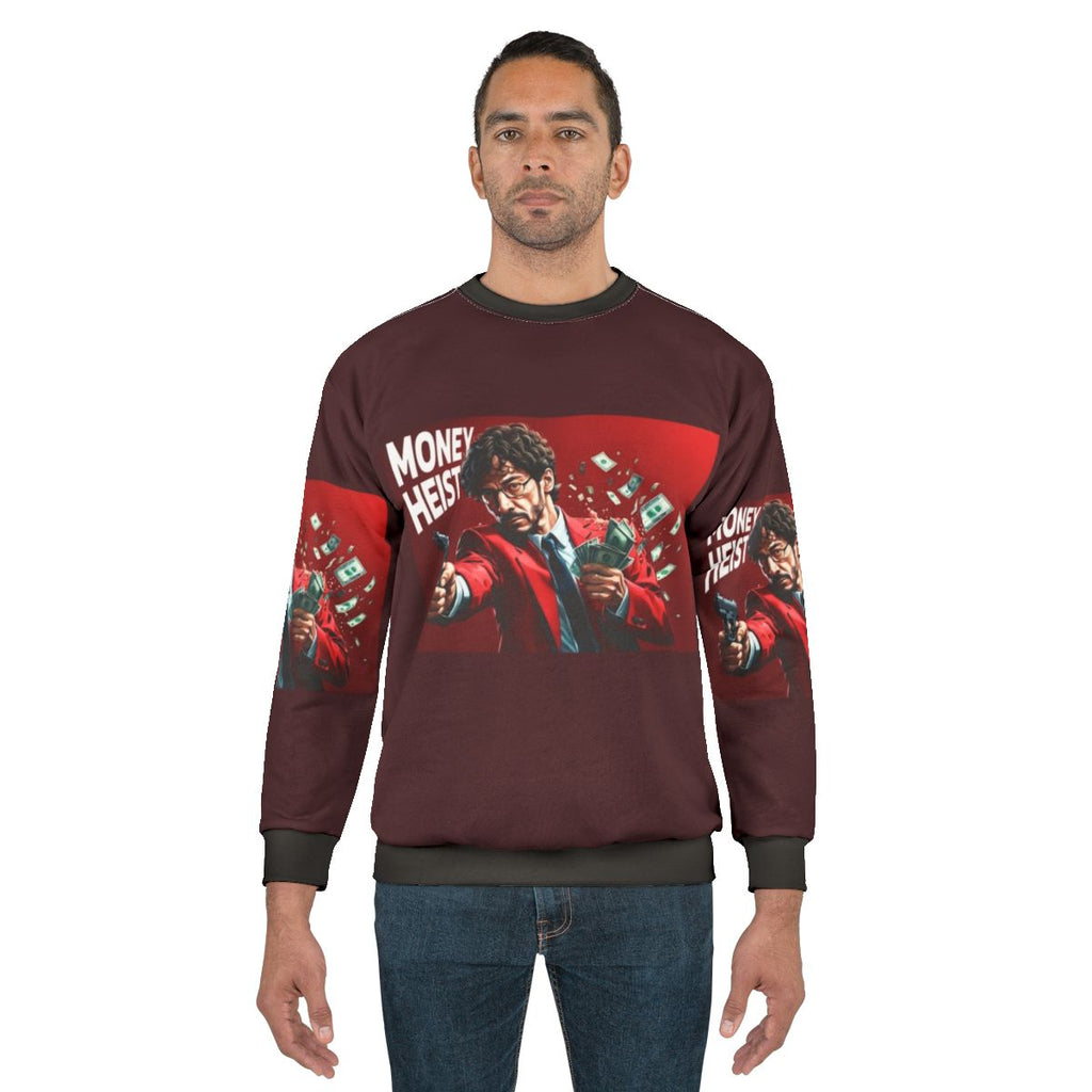 Money Heist Red Suit Sweatshirt featuring TV Show Fan Art