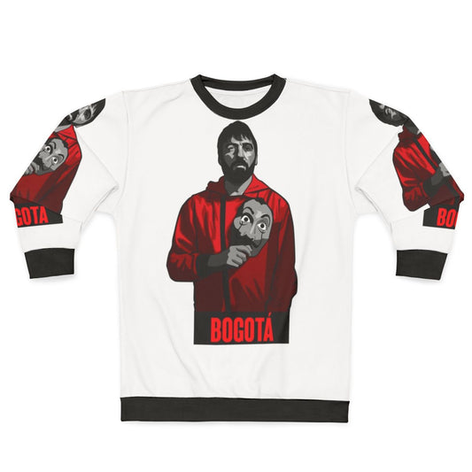 Money Heist Bogota Sweatshirt featuring Netflix 'La Casa de Papel' fan art