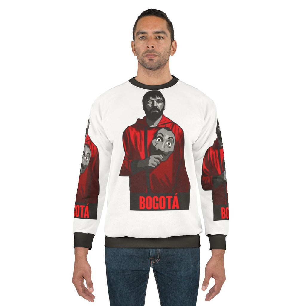 Money Heist Bogota Sweatshirt featuring Netflix 'La Casa de Papel' fan art