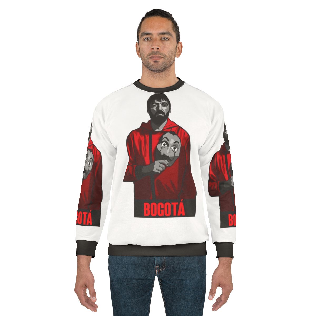 Money Heist Bogota Sweatshirt featuring Netflix 'La Casa de Papel' fan art