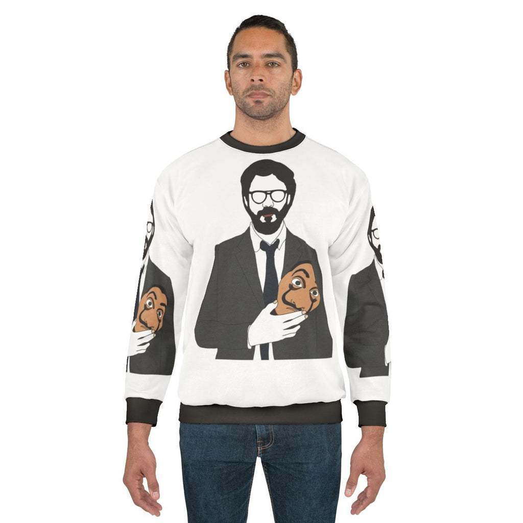 Money Heist Professor and Mask Sweatshirt