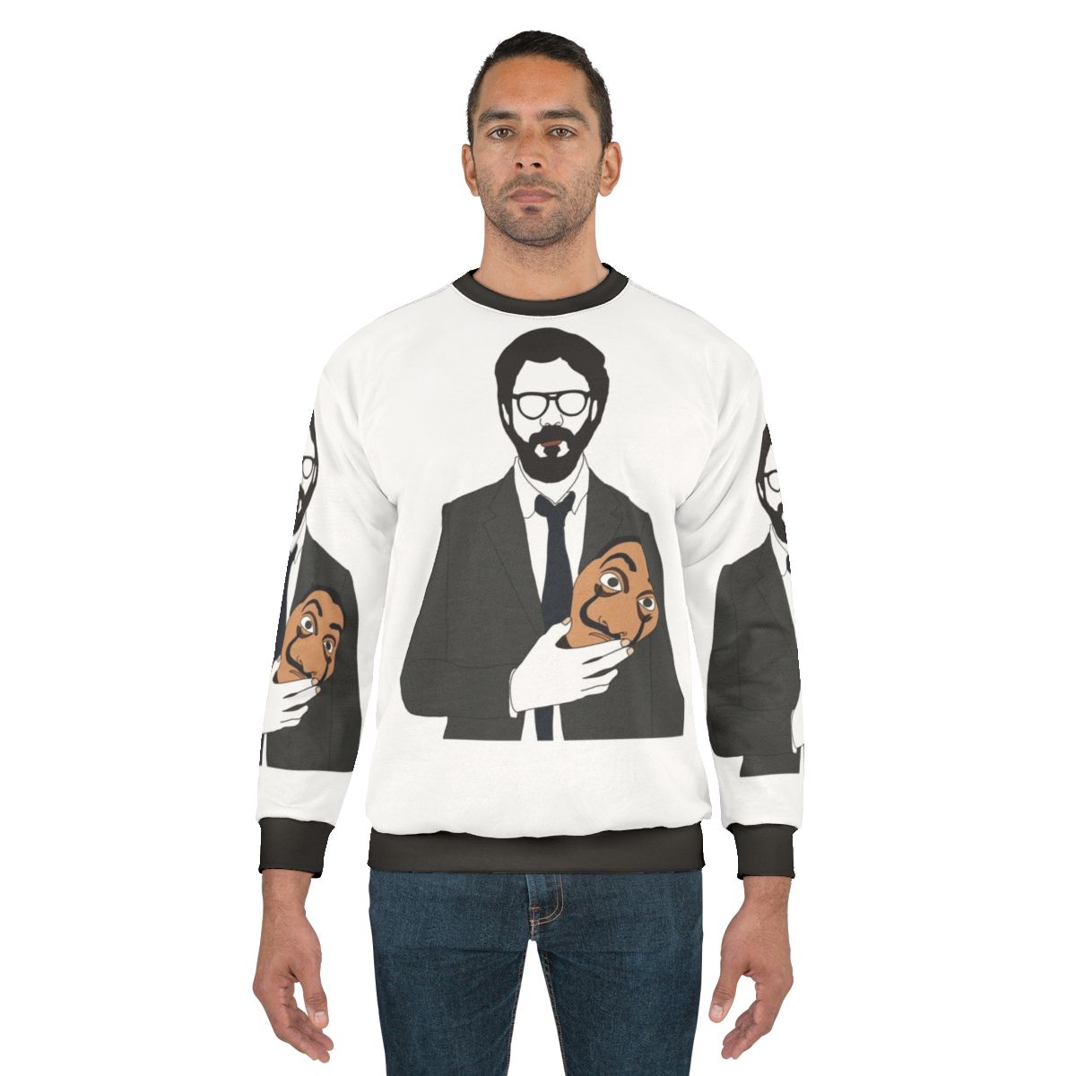 Money Heist Professor and Mask Sweatshirt