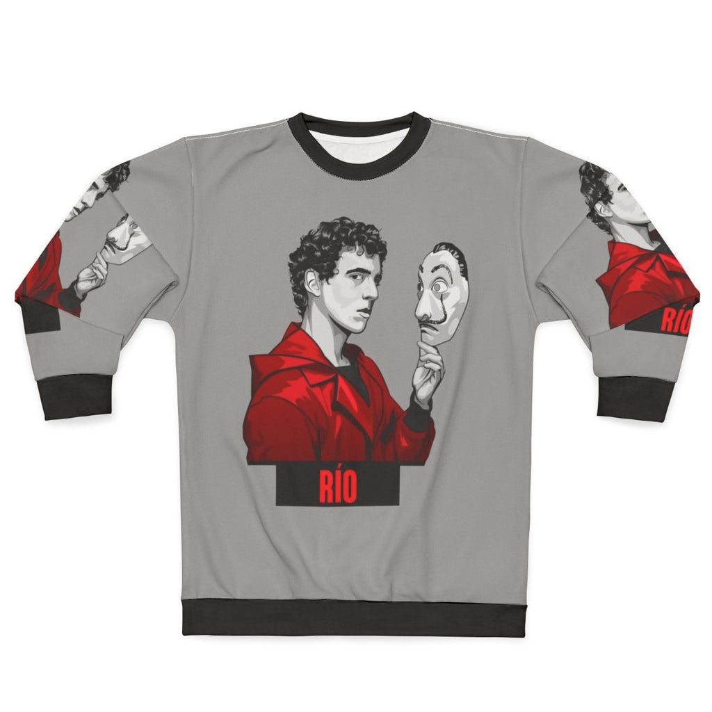 Money Heist Rio Sweatshirt 3 featuring characters from the Netflix series